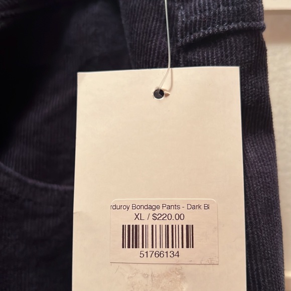 CARGO BONDAGE PANTS; Navy Corduroy, adjustable straps! - Picture 5 of 8